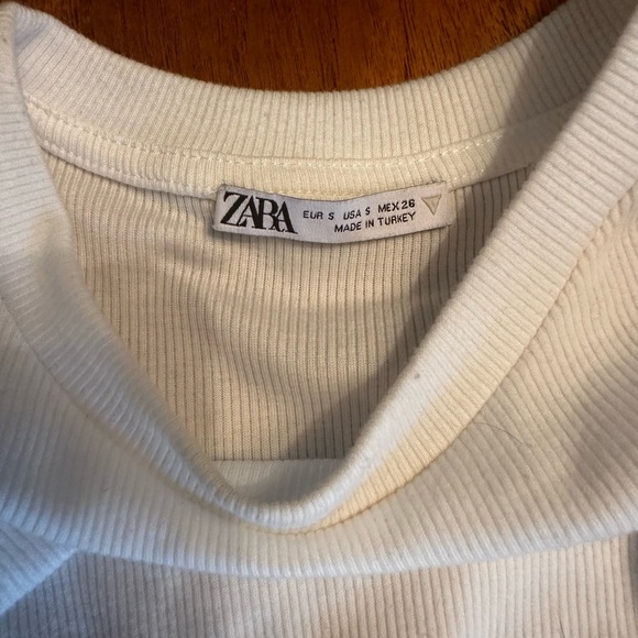 White Zara side tie top - Picture 5 of 5